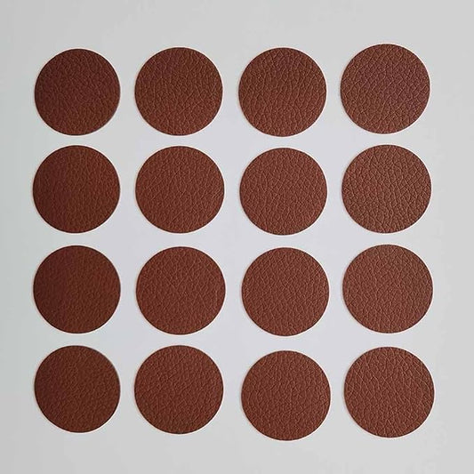 Round Leather Repair Patch for Furniture, Tape Self Adhesive for Couches Car Seat Sofa Jackets Handbags (OneSize,Brown)