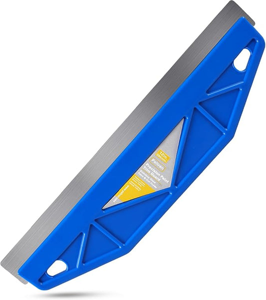 12-Inch Paint Edger & Trim Guard | Stainless Steel Straight Edge Tool | Painters Tape Alternative | Creates Crisp, Clean Pro-Grade Lines on Walls & Ceilings(Blue)