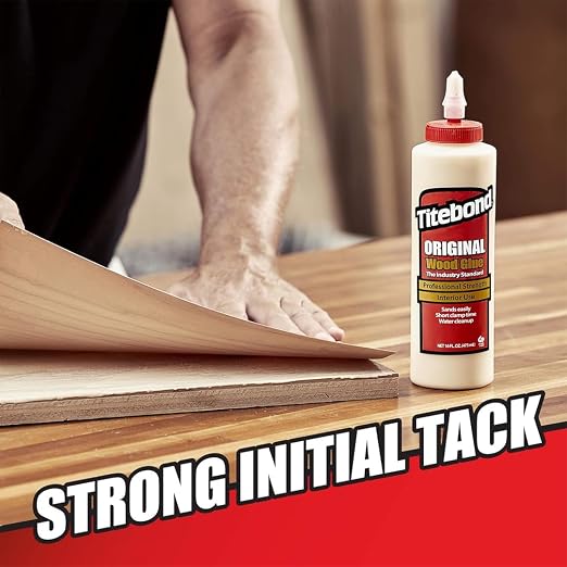Titebond Original Wood Glue 5062, Industry Standard for Woodworking, Furniture Repair/Assembly, Construction, Home Repair or Modeling, 4 oz
