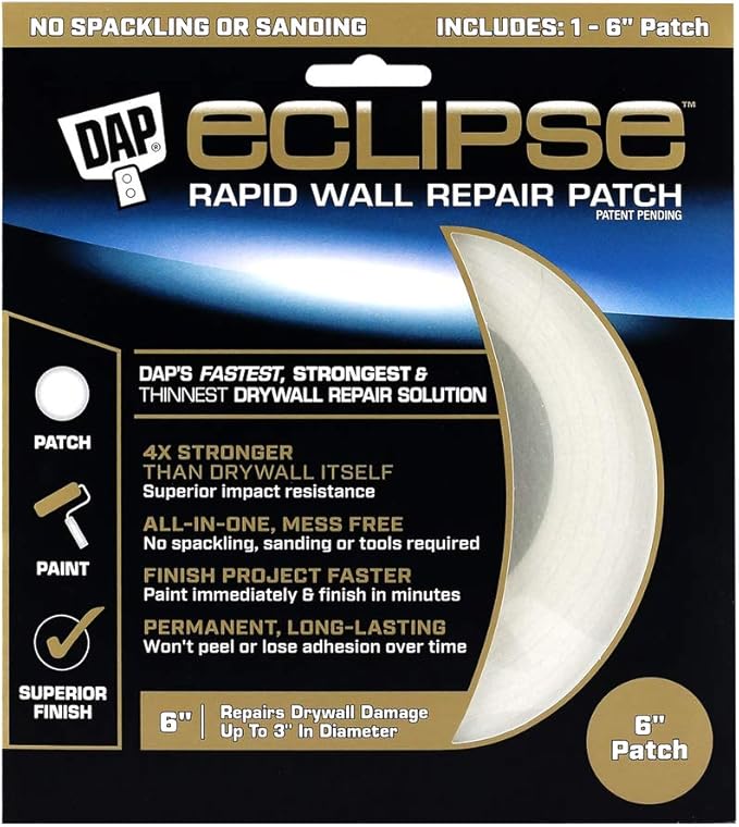 DAP Eclipse Rapid Wall Repair Patch, 6 in (7079809165)