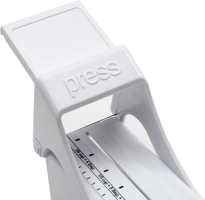 KitchenArt Buttermate Butter Cutter Slicer, Butter Measuring Dispenser and Keeper, White