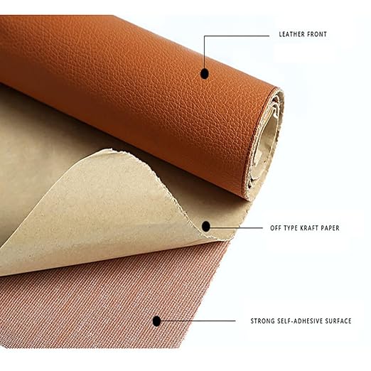Self Adhesive Leather Repair Patch Dark Pink Faux Leather Fabric 19.7 x 54 Inch Leather Repair Tape Kit for Upholstery, Furniture, Couch, Sofa, Car Seats, Chairs