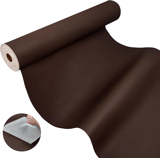 AOOTOOLINK Leather Repair Patch 17X237 Inch Self Adhesive Leather Repair, Large Leather Repair Tape for Couches, Furniture, Car Seats, Cabinets, Sofa, Handbags (Coffee, 17X237 Inch)
