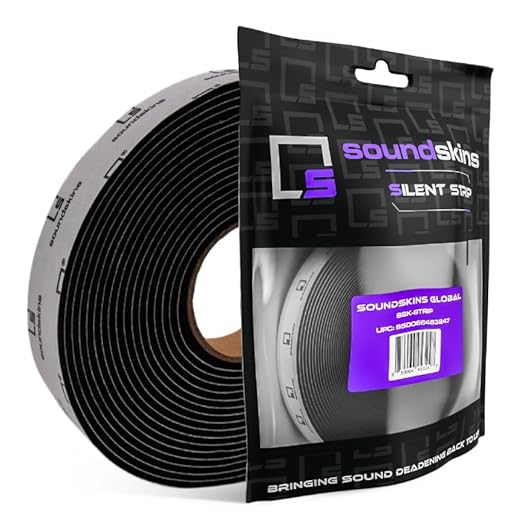 Soundskins Silent Insulation Strip Sound Deadening Closed Cell Acoustic Foam Tape SSK-Strip Rubber Closed Cell Foam (3/4" x 17 ft)