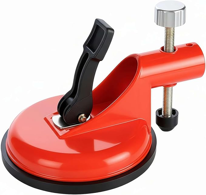 Floor Gap Fixer Tool,Laminate Flooring Tools with Enhanced Vacuum Suction Cup,Tile Countertop Installation Tool,Heavy Duty Plank Grabber for Glass Stone Slab Vinyl Flooring Gap Repair (Red 1pcs)