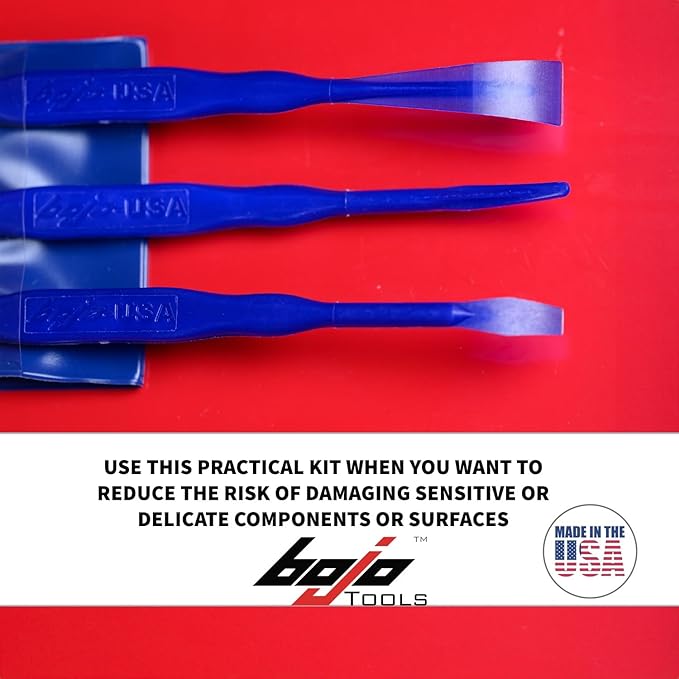 Bojo Tools - 3-Piece Plastic Sealant Smoothing Tool Kit in Pouch - Medium Duty
