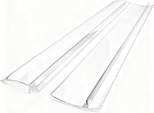 2 Pack Flexible Kitchen Stove Gap Covers, Silicone Gap Fillers Between Counter and Stovetop,Washer, Oven, Dryer, Easy to Wipe, Food grade silicone material（Clear,25in）