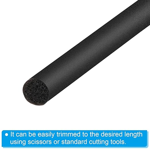 PATIKIL 1/8 Inch x 65.6 Feet Backer Rod, Foam Rope Caulk Crack Joint Filler Roll Seal Weather Strip for Home Construction, Black