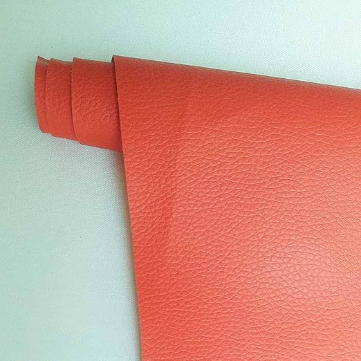 Leather Repair Patch,Self Adhesive Leather Repair Tape for Furniture,PU Leather Repair Kit for Car Seat, Couch, Sofa, Chair, (Orange,10X50 inch)