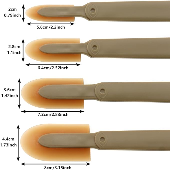 4PCS Rubber Caulking Scrapers Reusable Sealant Scraper 4 Size Caulk Finishing Tool Multipurpose Caulk Remover Smoothing Tool Suitable for Tiles Bricks Kitchen Bathroom