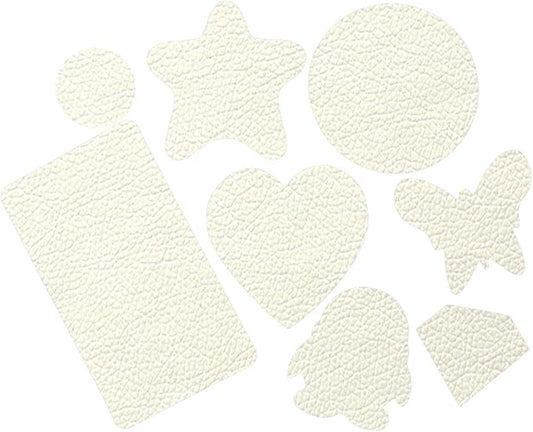 8 Pieces of Self-Adhesive Leather Repair Patches Tape Stickers for Sofas, Furniture,Car Seats,Waterproof and wear-Resistant (Ivory)
