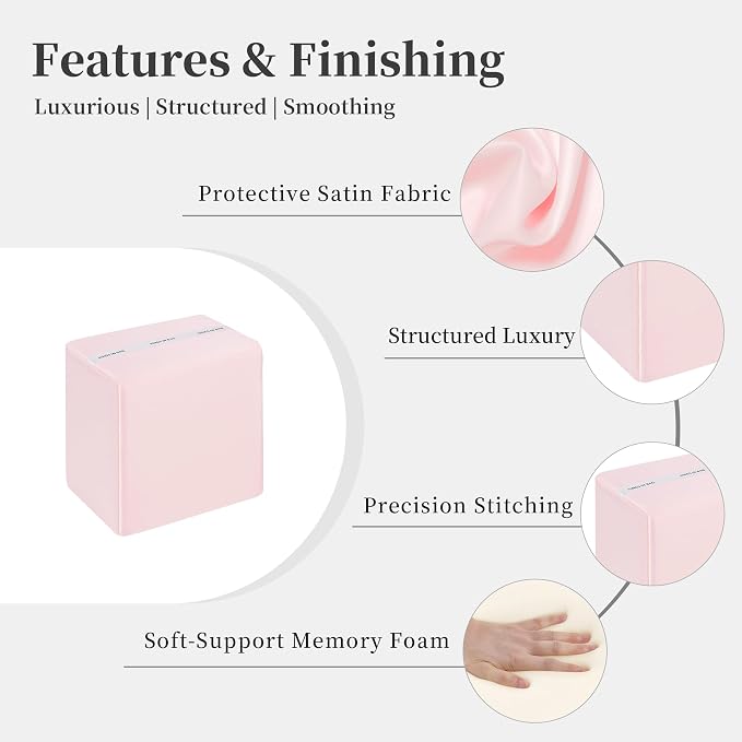 Purse Pillow Insert to Keep Shape - Lightweight Memory Foam Insert with Satin Cover for Home Storage & Travel, Multicolor Options, Fits for Picotin 18(Pink, PC18)