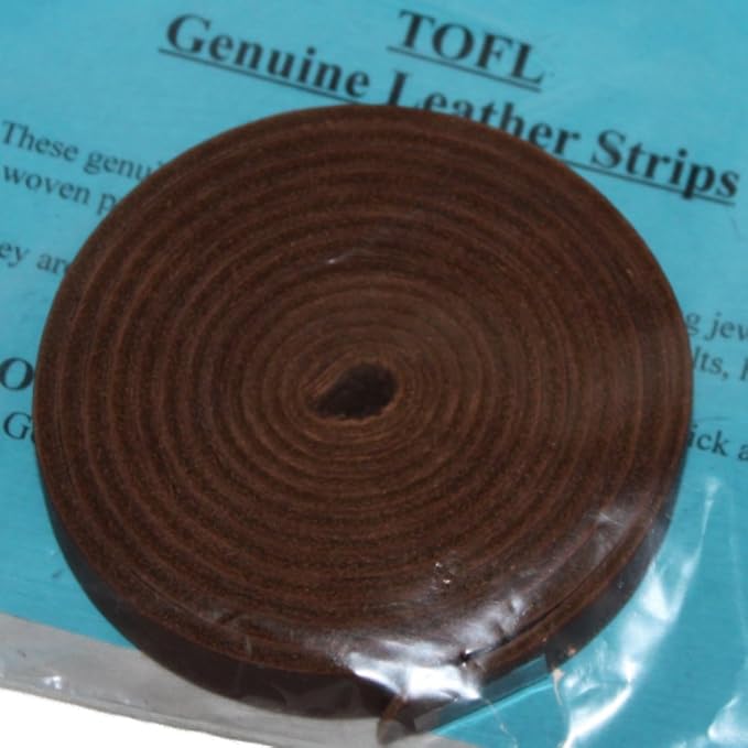 Leather Strap for Crafts & Jewelry | 72 Long × 5/8" Wide × 1/8" Thick (7-8oz) | Genuine Leather Strips for Crafts, Projects or Repairs - Medium Brown