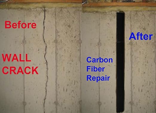 75 ft - Carbon Fiber-Basement Wall Crack Repair Kit - Carbon Fiber Foundation Wall Repair - Easy to use Includes Instructions