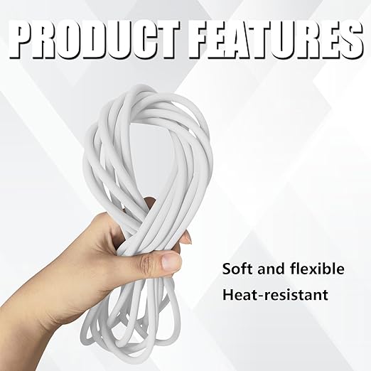 Backer Rod 1/4 Inch, EPDM Rubber Foam Caulk Saver 100' White Weather Strip Seal for Concrete Joints, Wall Cracks, Driveway and Joint Fillers.