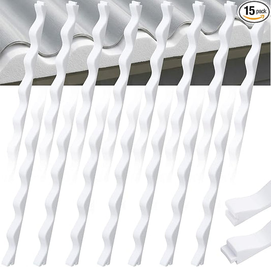 15 Pcs 3ft Long Wavy Foam Closure Strips for Metal Roofing Corrugated Panel Roofs Sealing Gaps at Ridges Edges Wave Seams Weatherproof Absorbing White Strips for Roof Maintenance Repair Protection