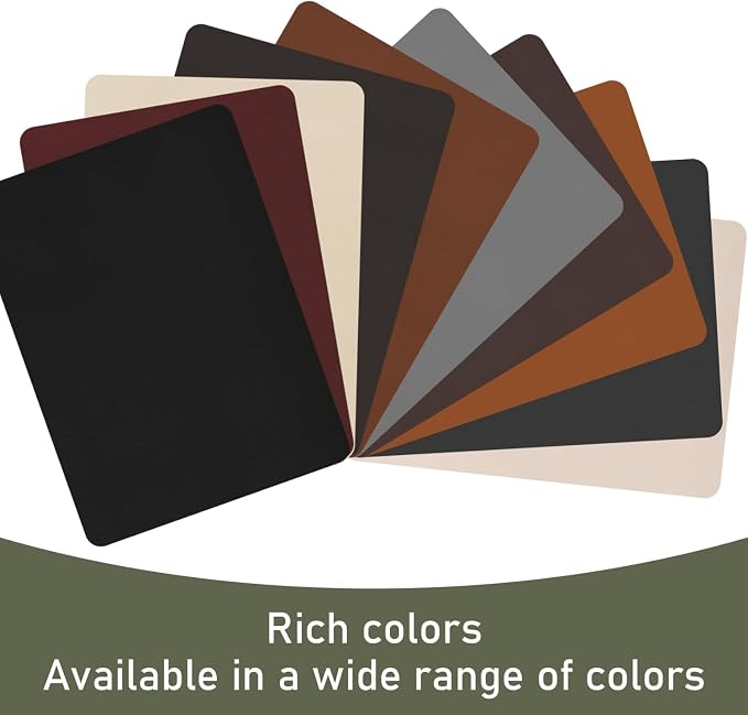 SYLVASS Self Adhesive Leather Repair Patches for Couch, Sofas, Furniture, Car Seats, Office Chairs, Pack of 2 Dark Brown