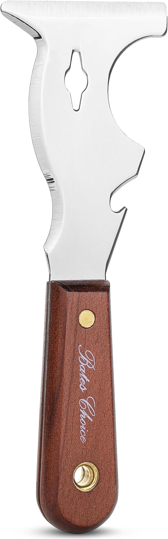 Bates- Paint Scraper, 9 in 1 Painters Tool, Mahogany Wooden Handle, Paint Scrapers for Wood, Painters Tool, Painters Knife, Paint Scraper for Painting, Putty Knife, Metal Scraper, Spackle Knife