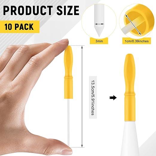 Gisafai 10 Pcs Caulk Tube Caps Reusable Caulk Saver Tube Sealer Caps Finishing Tool for Sealing and Preserving Open Universal Prevent Drying (Yellow)