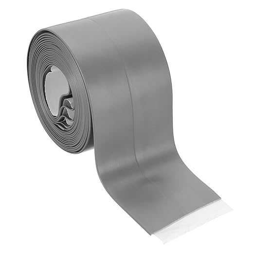 PATIKIL 2" x 10.5 ft Caulk Tape, Caulk Strips PVC Self Adhesive Caulking Tape Waterproof Edge Protectors for Bathroom Accessories Kitchen Countertop, Gray