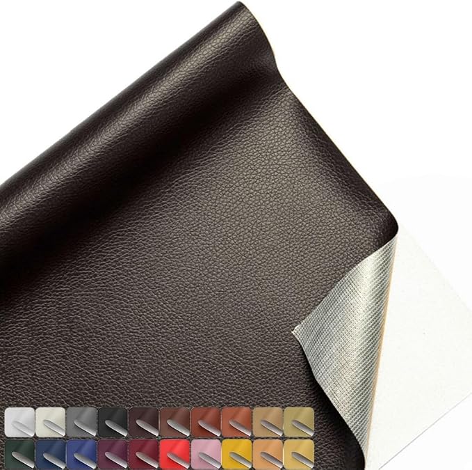 20x20 Inches Leather Repair Patch Self Adhesive, Leather Patch Tape for Furniture, Adhesive Leather Tape for Car Seat Repair, Leather Couch Repair Patch Kit