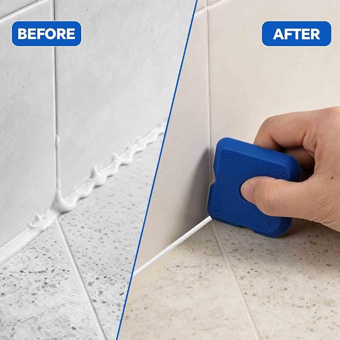 5Pcs Silicone Caulking Tools Compatible with Sealant Grout Finishing Sealing Blue Caulk Tool Kit