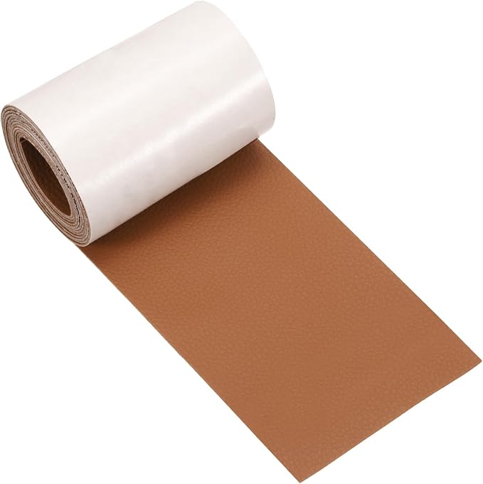 MECCANIXITY Leather Repair Patch 3"x60" Self-Adhesive Leather Vinyl Repair Tape Kit for Furniture Couches Sofa Chair Car Boat Seats Jackets, Light Brown
