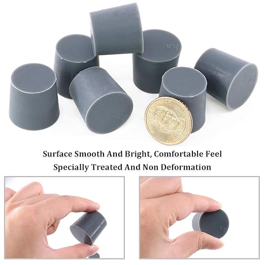 Hilitchi Silicone Rubber Plug Kit Tapered Stopper Silicone Plugs for Powder Coating Painting Anodizing Plating Vacuum Test Plugging Hydraulic Fuel and Oil Lines (Assorted Color-20Pcs, Assorted Size)