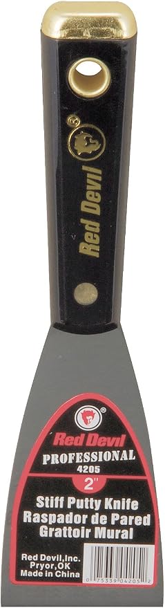Red Devil 4205 2" Stiff Putty Knife, Silver