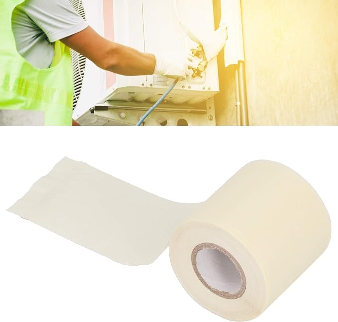 5pcs Air-Conditioner Pipe Tapes Oil- Tube Pipe Wrapping Tape Protective Tape Leakage Repair 6cm Width (Beige)