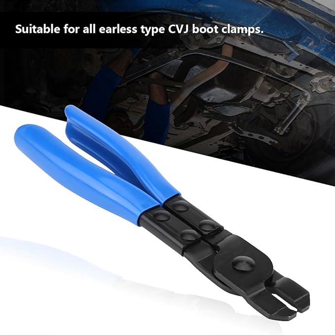 Clamp Pliers, Carbon Steel Universal Ear Type CV Boot Clamp Plier Professional Ear CV Joint Boot Clamps Band Tool Kit Auto Repair Tool Suitable for All Earless Type CVJ Boot Clamps