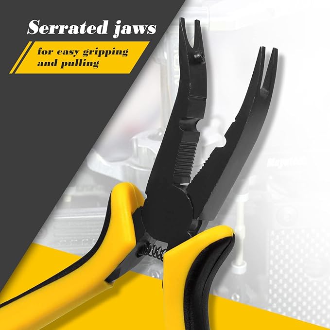 SPEEDWOX Curved Ball Link Pliers RC Helicopters Plane Tool Ball Link Clamp Plier with Curved Tip Bent Head Ball Joint Pliers RC Car Plane Tool R/C Pliers for RC Vehicles Airplane Car Repair Tool
