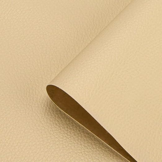 Self Adhesive Leather Repair Patch, 12 x 54 inch Vinyl Leather Repair Patches Kit for Furnitures, Car Seats, Couches, Sofas, Chairs, (Beige Yellow)