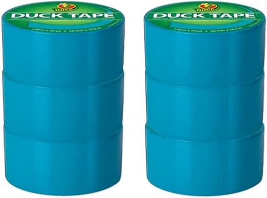 Duck Brand Color Duct Tape, 6-Roll, Electric Blue (1311000_C)