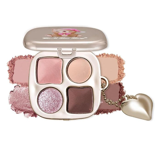 Mini Rose Pink Mauve Eyeshadow Palette with Mirror – Matte&Shimmer High-Pigment, Blendable, Long-Lasting Waterproof Mini Smokey Eye&Contour Palette for Sweet Glam Makeup, Paleta de Sombras de Ojos