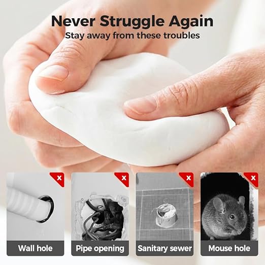 Kruggo New Type Waterproof Sealant Mastic, 2026 Upgraded Faster Drying Repair Sealing Clay, Quick Repair Putty for Drain Pipe Connection, Wall Holes, Air Conditioning Holes (9PCS)