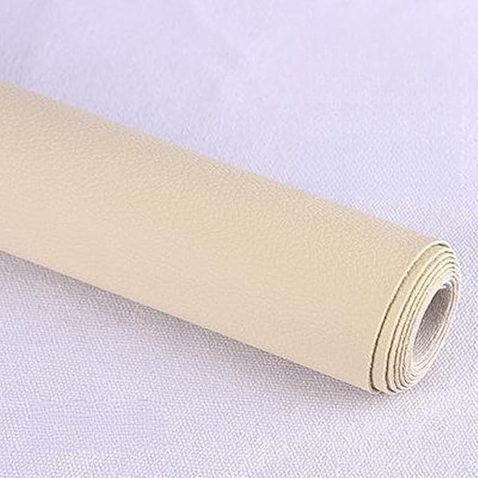 Leather Repair Patch Tape Kit,Self Adhesive Leather Repair Kit for Furniture,Vinyl Repair Kit for Couch,Sofa,Car Seats,Office Chair Luggage (Beige,16.93"×78.74")