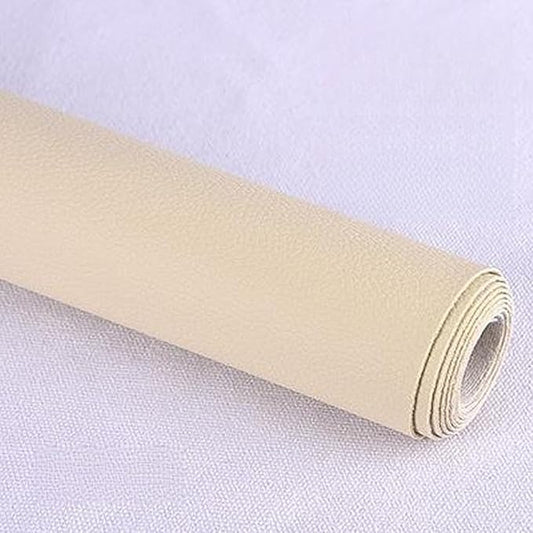 Leather Repair Patch Tape Kit,Self Adhesive Leather Repair Kit for Furniture,Vinyl Repair Kit for Couch,Sofa,Car Seats,Office Chair Luggage (Beige,19.69"×53.94")