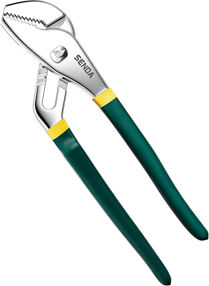 SENDA 10-Inch Groove Joint Pliers, 6 Jaw Positions Adjustable Tongue and Groove Water Pump Pliers, Premium CRV Steel Heavy Duty Tool for Plumbing, Home & Industrial Repair