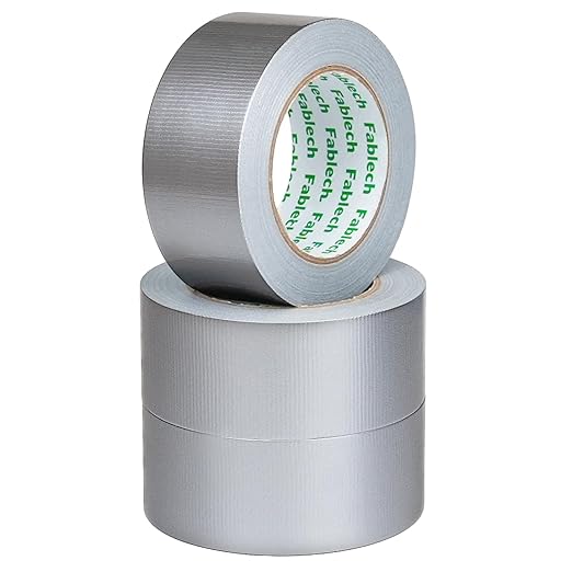 3-Pack Duct Tape Heavy Duty, 9 Mil Thickness, 2 Inch x 30 Yards, Waterproof Strong Adhesive, Flexible,No Residue, Tear by Hand, Multi-Use for Repairs, DIY, Industrial & Home (Silver)