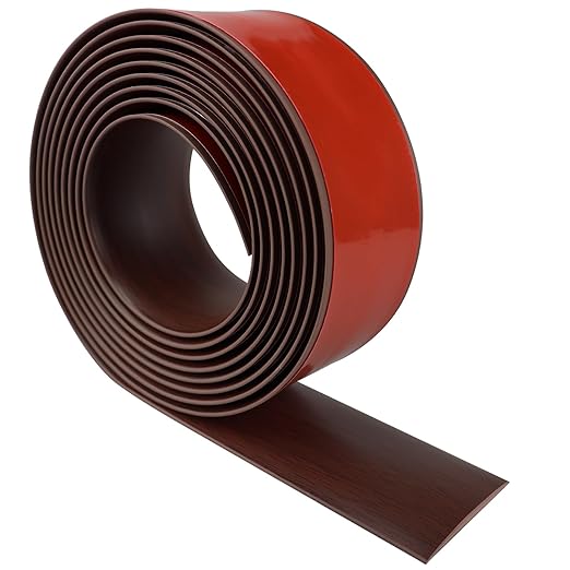 Floor Transition Strip 2" Self Adhesive Flat Vinyl Flooring Transitions Strip with Strong Backing Wood Grain (5cm, 10FT, Red Oak)