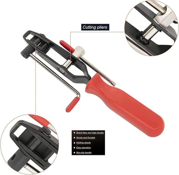 Clamp Pliers With CV Boot Kit, Ear Tie Pliers, Stainless Steel Universal Adjustable Axle Joint Crimp Tool, Hose Banding Tools