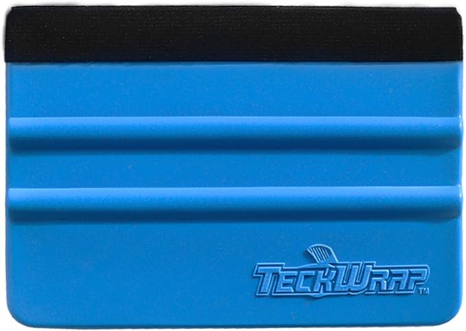 TECKWRAP Plastic Felt Edge Squeegee 4 Inch for Car Vinyl Scraper Decal Applicator Tool 1 pcs (with Black Felt Edge)