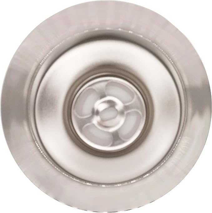 Westbrass CO2165S-07 COMBO PACK 3-1/2" Post Style Large Kitchen Sink Basket Strainer and Waste DisposalDrain Flange with Basket Strainer, Satin Nickel