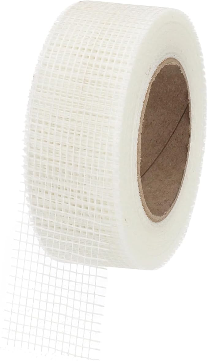 PATIKIL Drywall Repair Mesh Tape, 2 inch x 164 ft Fiberglass Repair Patch Self-Adhesive Dry Wall Joint Tape 8 Mesh Wall Hole Crack and Seam Patch, White