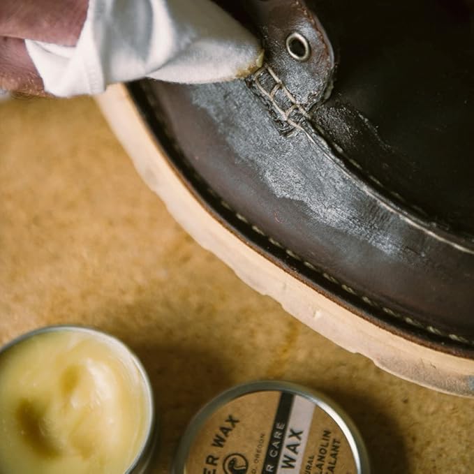 Otter Wax Boot Wax | 5 oz | Heavy-Duty Leather Waterproofing Wax & Protective Leather Sealant for Leather Boots, Hats, & Rain Gear | All-Natural & PFAS-Free Beeswax Protectant | Made in Portland USA