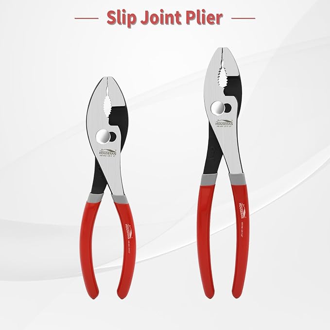 4 PCS Pliers Set with 6 Inch Wire Cutter, 5 Inch Needle Cose plier, and 8 Inch & 10 Inch Groove Joint Pliers, Hand Tool Kit for Home Repair, DIY, Automotive, Plumbing