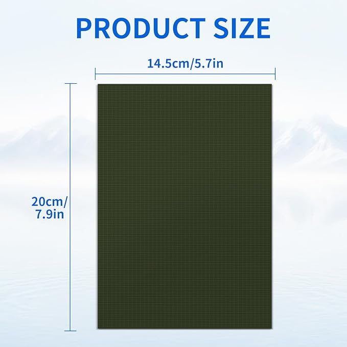 Waterproof Self-Adhesive Nylon Fabric Repair Tape - Tent Repair Kit,4pcs Fabric Patches for Jacket, Clothes, Puffer Down Jacket,Sleeping Bag, Outdoor Gear Tenacious Repairs Tape, Dark ArmyGreen
