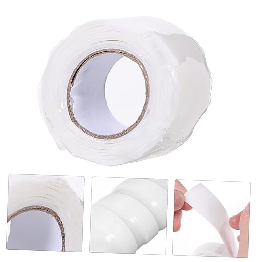 TEHAUX 5pcs Flex Pipe Seal Tape Rubberized Duct Tape for Leak Repair Wide Sealant for More for Home Plumbing and Maintenance