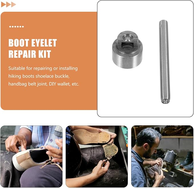 Boot Eyelet Repair Kit with Shoelace Buckle Installation Tool Lightweight Portable Gear Repair for Hiking Boots and Outdoor Accessories